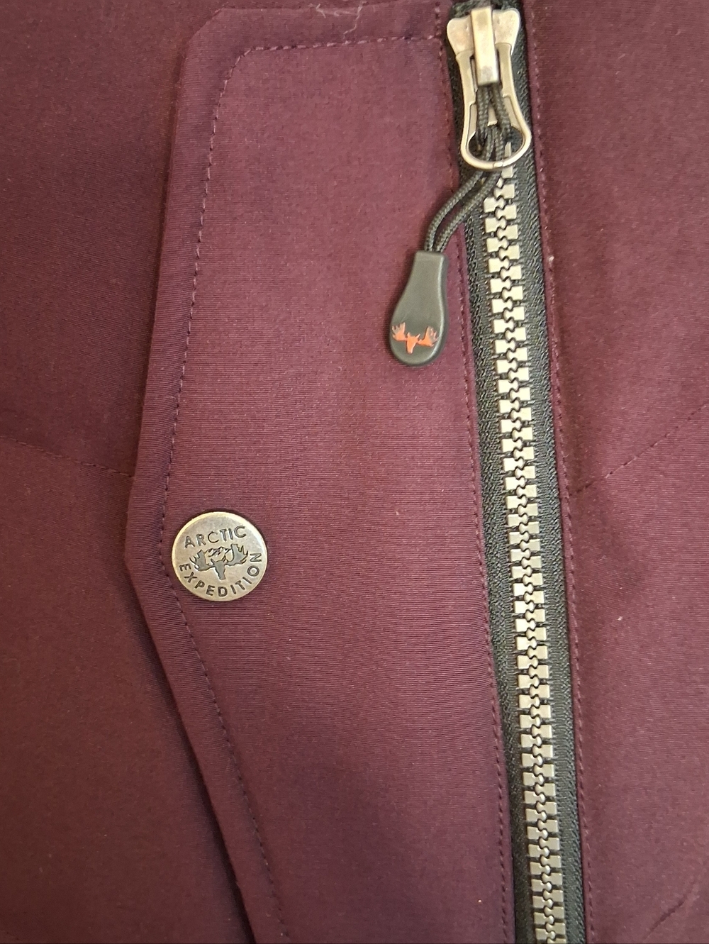 Arctic Expedition Hooded Down Parka Jacket Coat Sz Med Burgundy Like New Canada - Picture 6 of 16